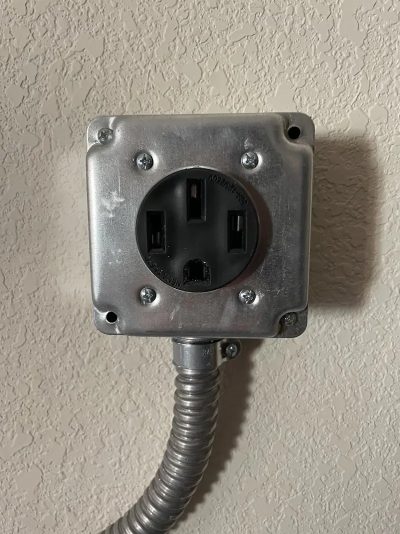 NEMA 14-50 outlet installed for Smart Home Electrical in Tillmans Corner